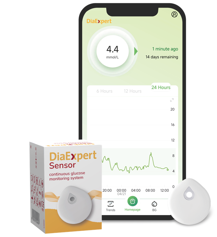 DiaExpert box sensor and phone